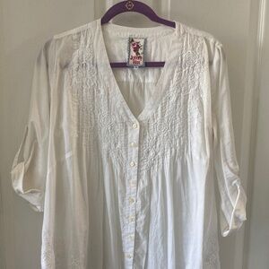 Johnny Was embroidered shirt